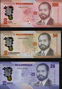 *20+50+100 Meticias Mozambik 2024, polymer P155-7 UNC - Kliknutím na obrázok zatvorte -